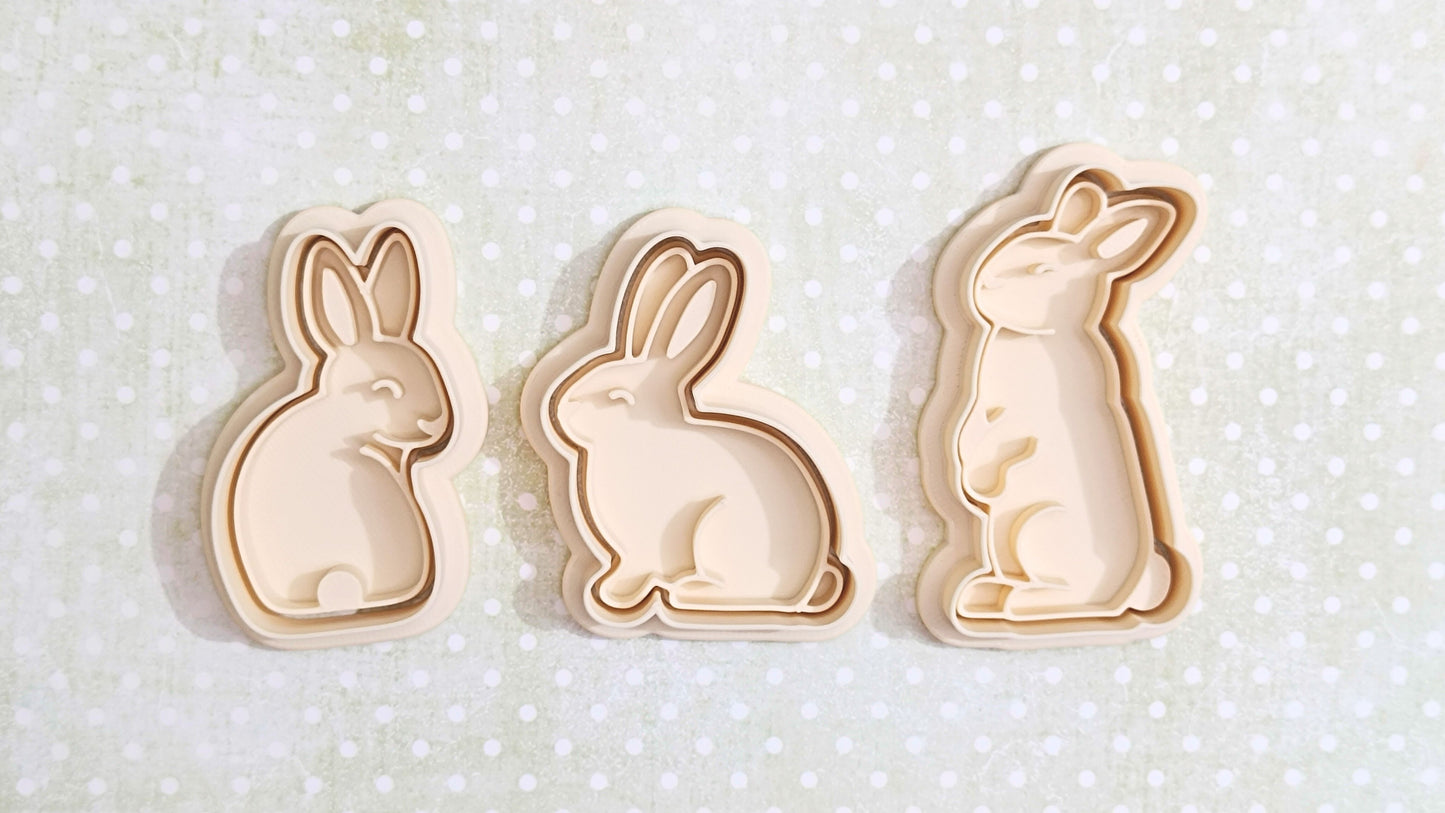Standing bunny - cookie cutter set