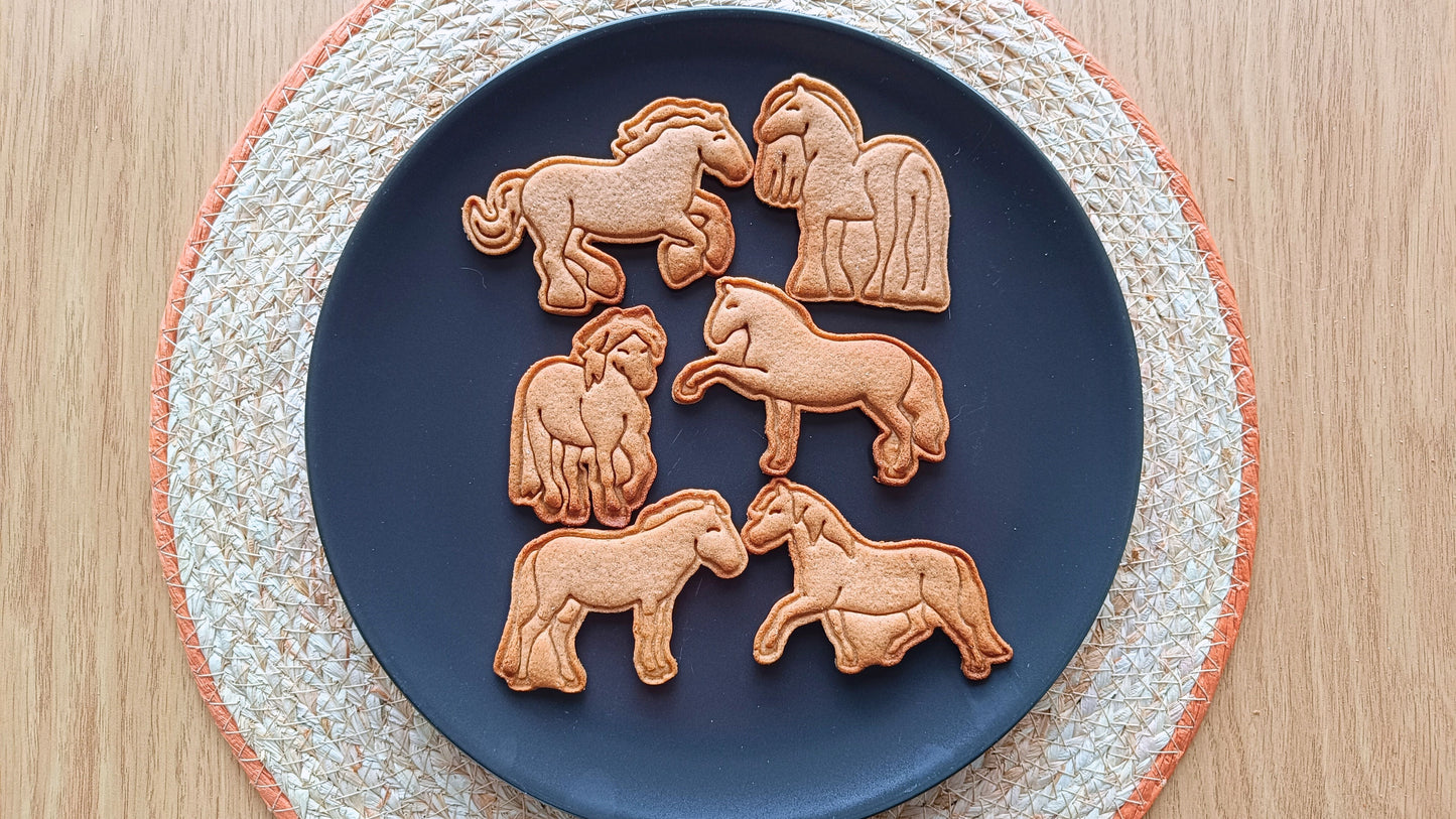 Exmoor pony - cookie cutter set