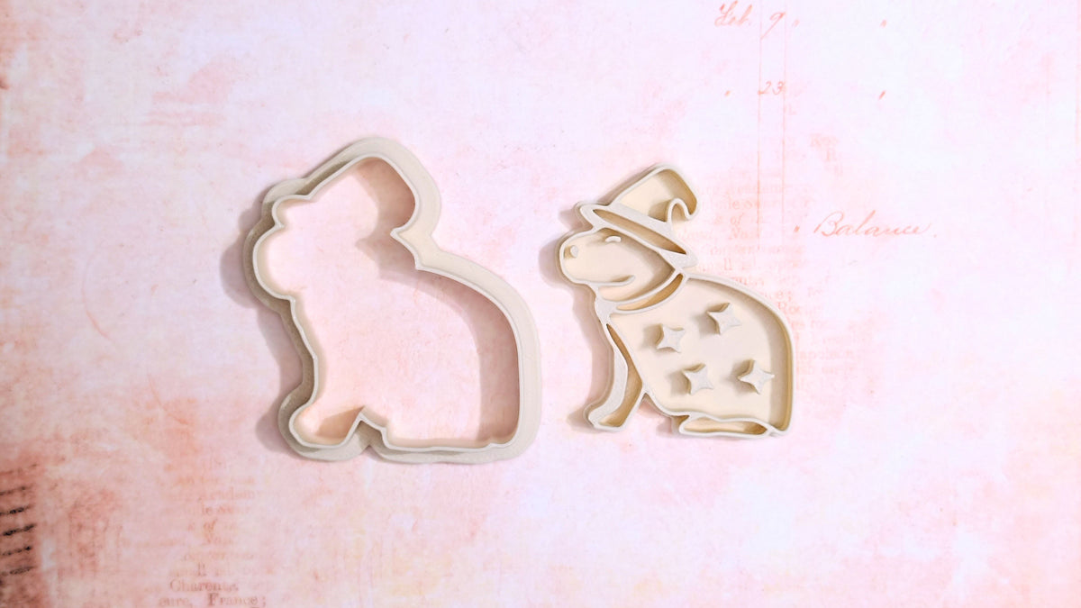 Halloween capybara, witch - cookie cutter set