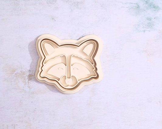 Raccoon, head - cookie cutter set
