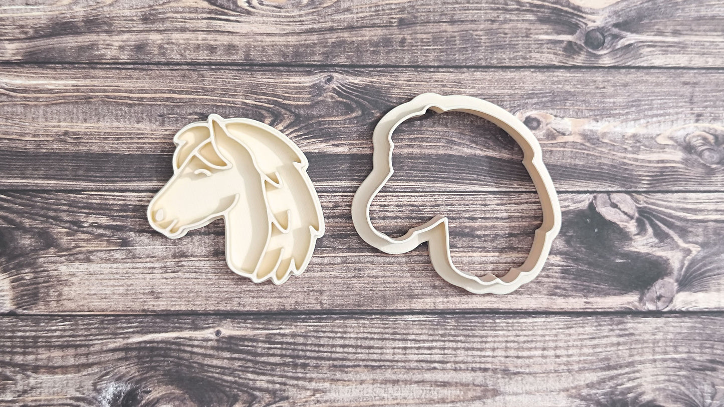 Icelandic horse head v2- cookie cutter set