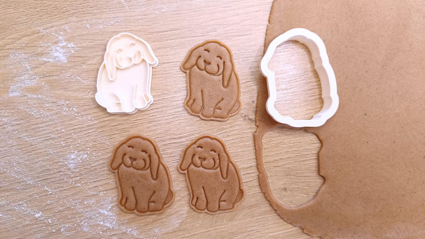 Floppy ear bunny - cookie cutter set
