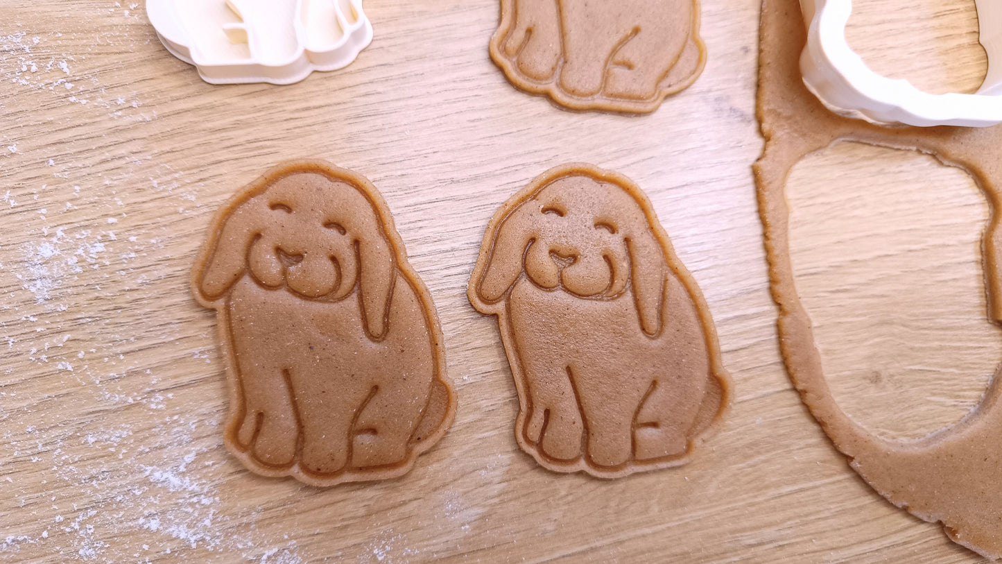 Floppy ear bunny - cookie cutter set