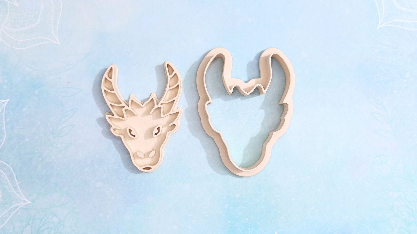 Dragon head, front- cookie cutter set