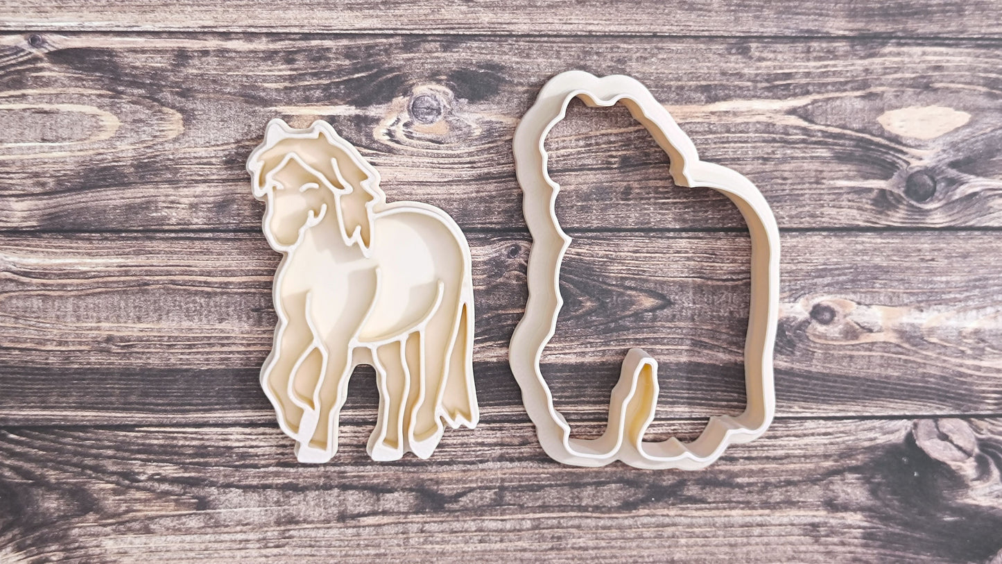Exmoor pony - cookie cutter set