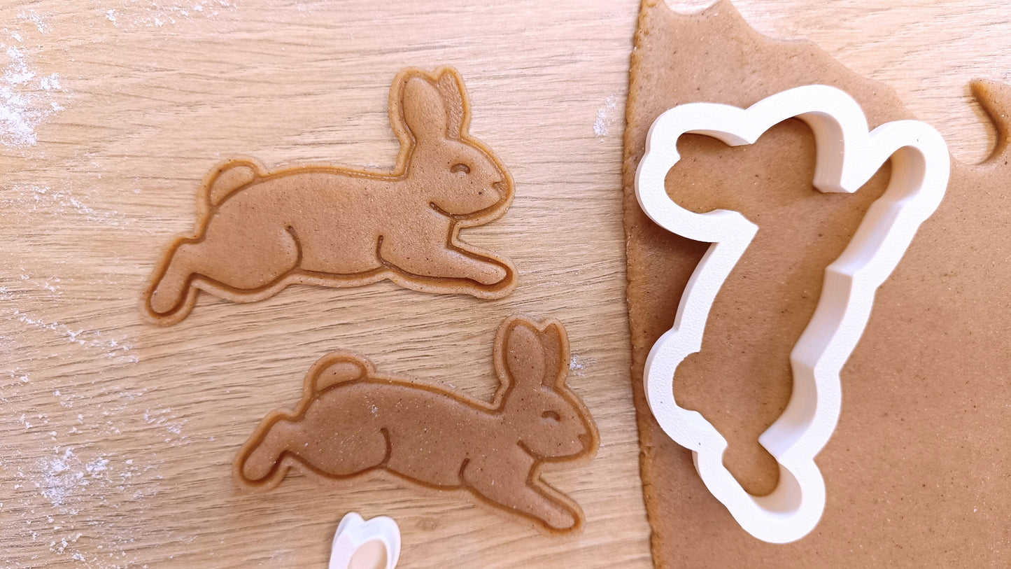 Running bunny - cookie cutter set