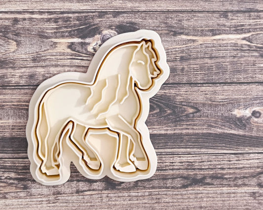 Friesian horse - cookie cutter set