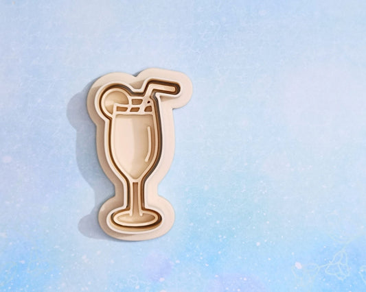 Cocktail with lemon - cookie cutter set