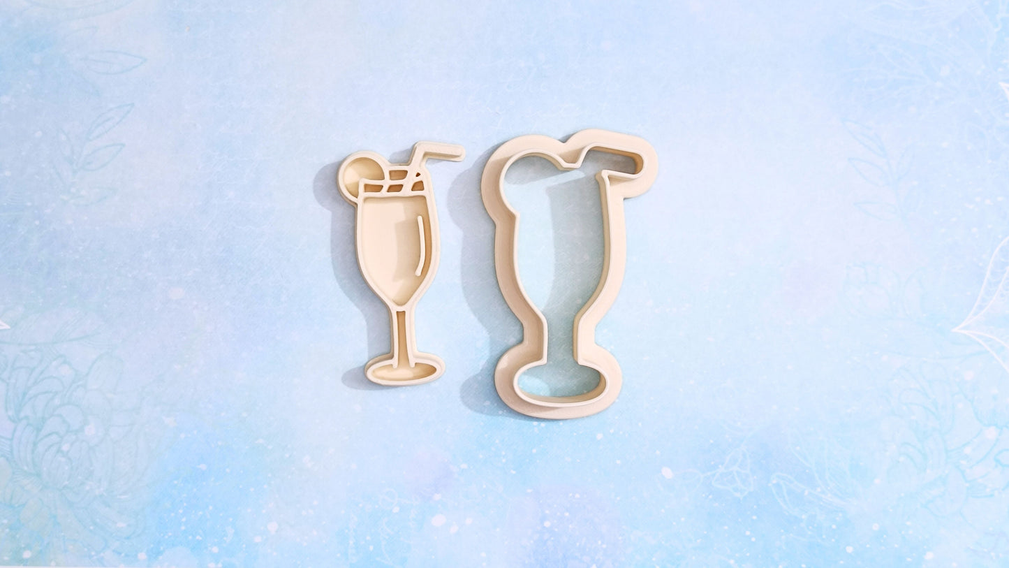 Cocktail with lemon - cookie cutter set