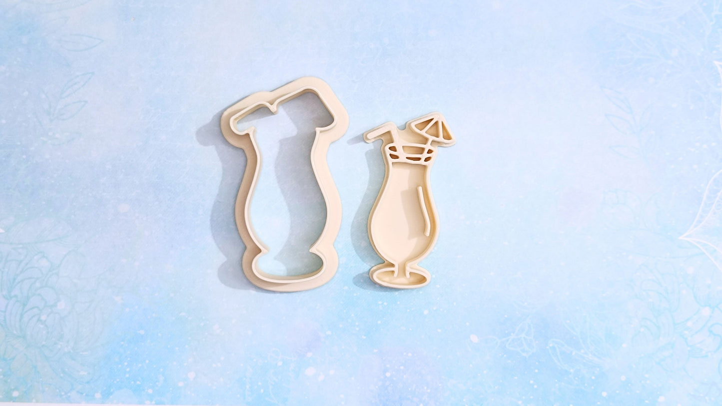 Cocktail with umbrella - cookie cutter set