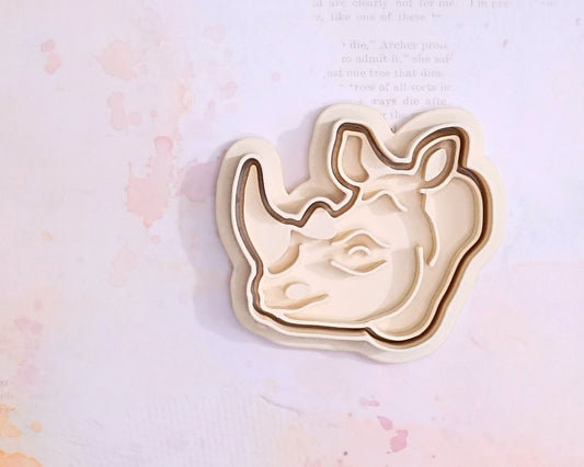 Rhinoceros head - cookie cutter set