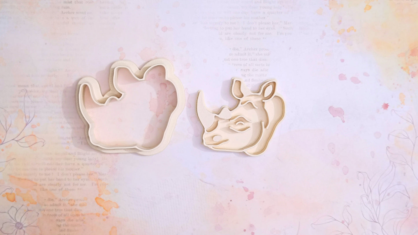 Rhinoceros head - cookie cutter set