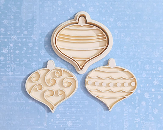 Pointed christmas ornaments - cookie cutter set