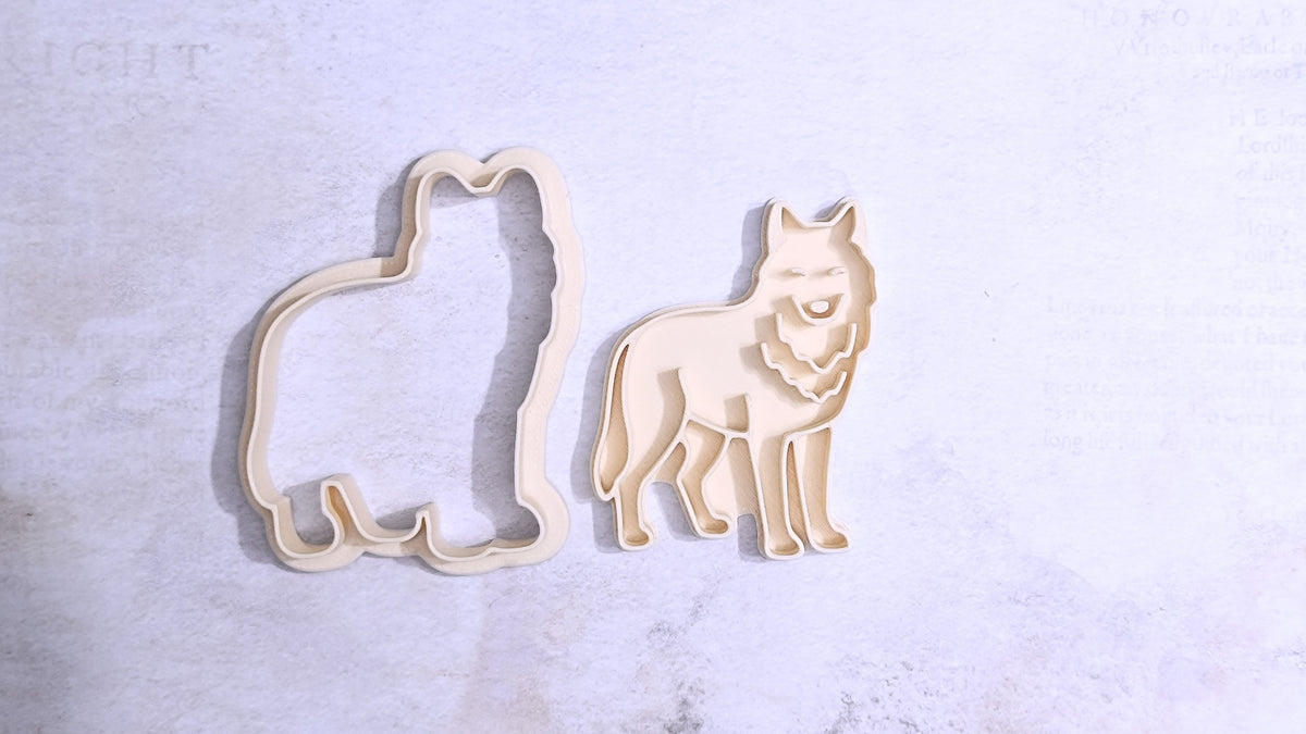 Wolf, standing - cookie cutter set
