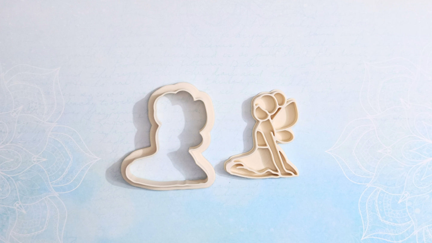 Fairy, sitting - cookie cutter set