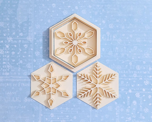 Snowflakes - cookie cutter set 2