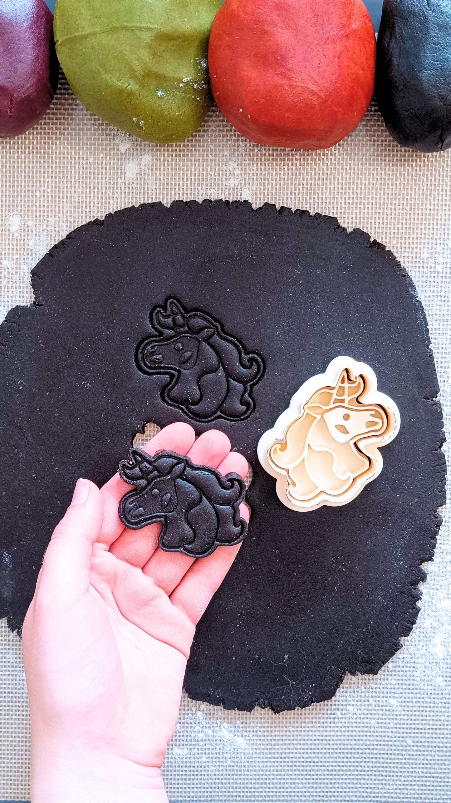 Unicorn skull - cookie cutter set