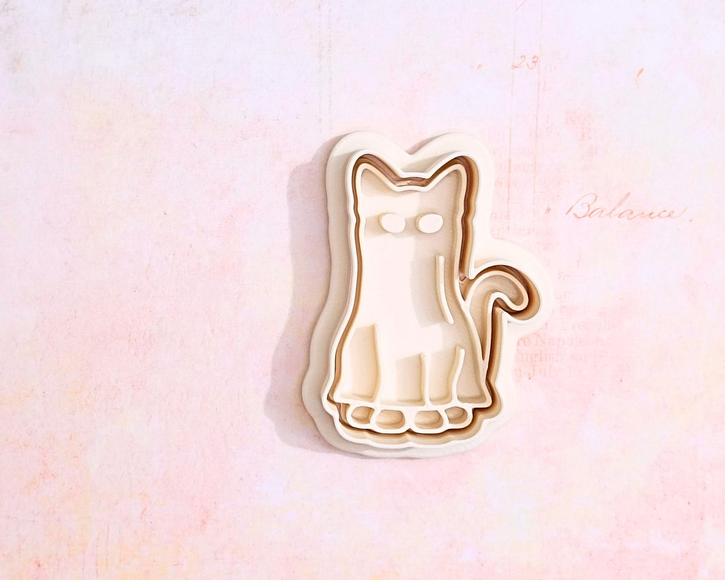 Cat in costume, ghost - cookie cutter set