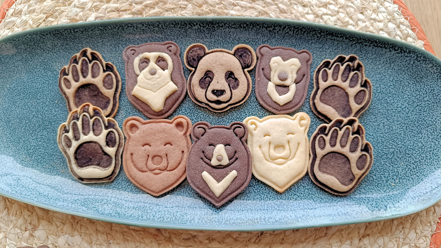 Spectacled bear - cookie cutter set