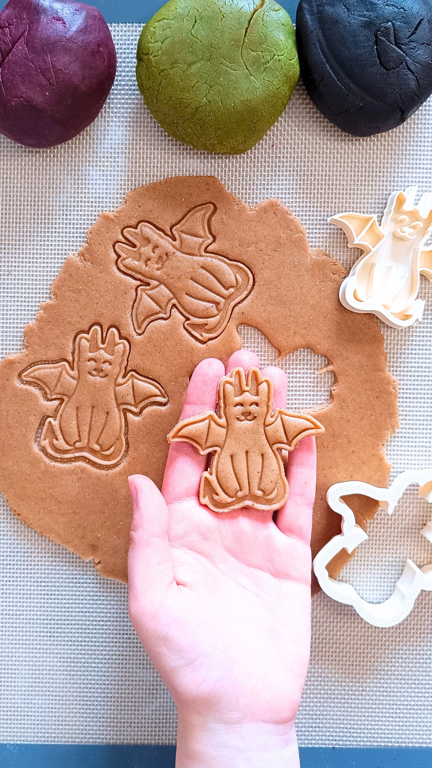 Cat in costume, demon  - cookie cutter set