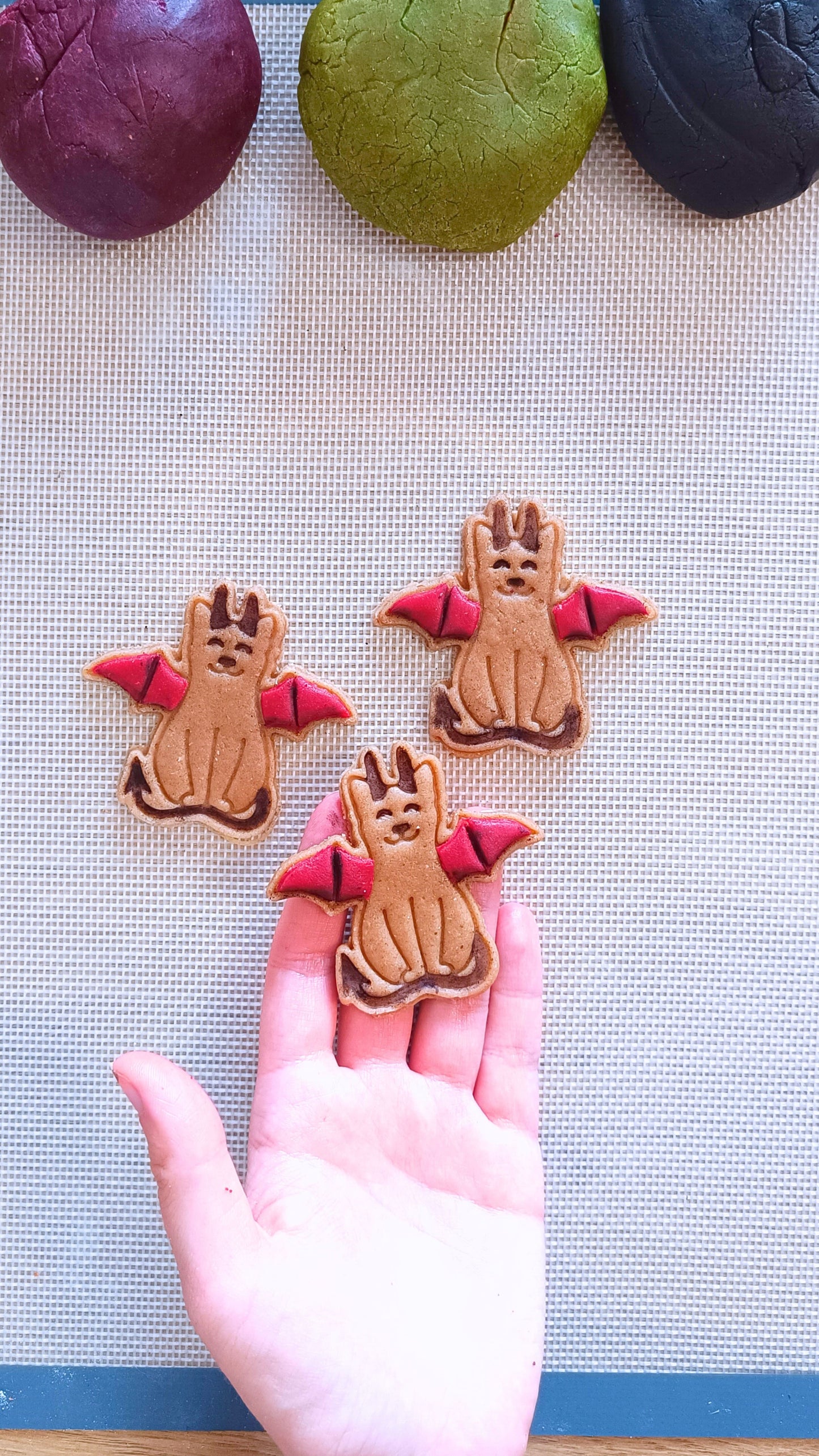 Cat in costume, demon  - cookie cutter set