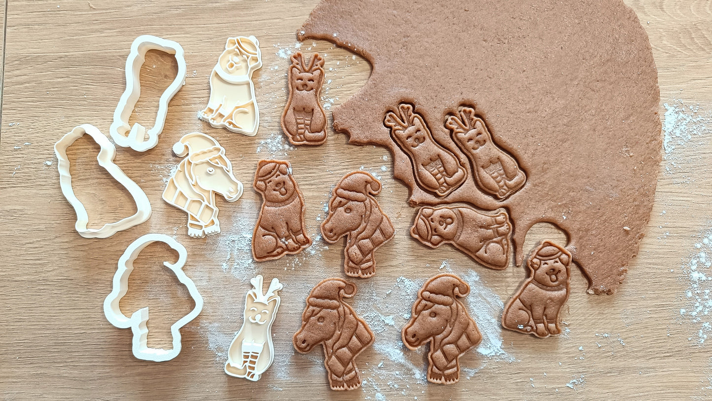 Christmas horse - cookie cutter set