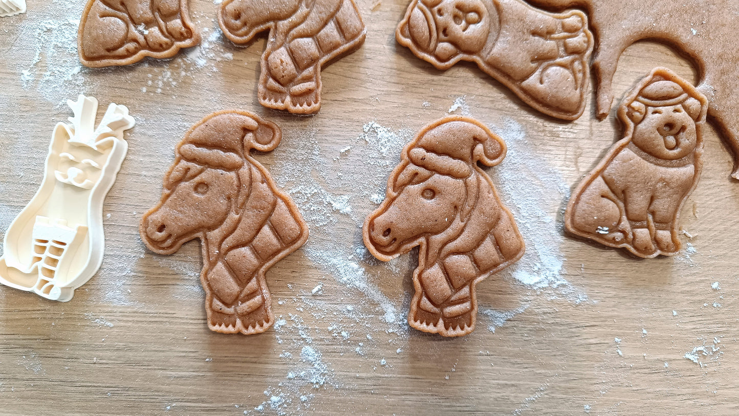 Christmas horse - cookie cutter set