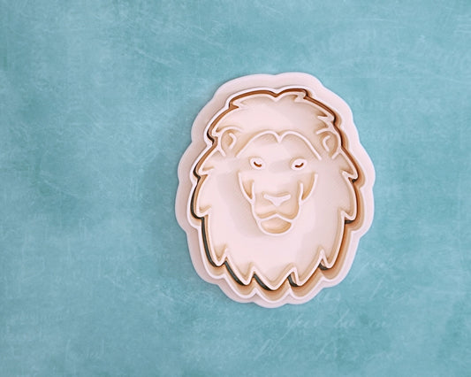 Lion, head - cookie cutter set