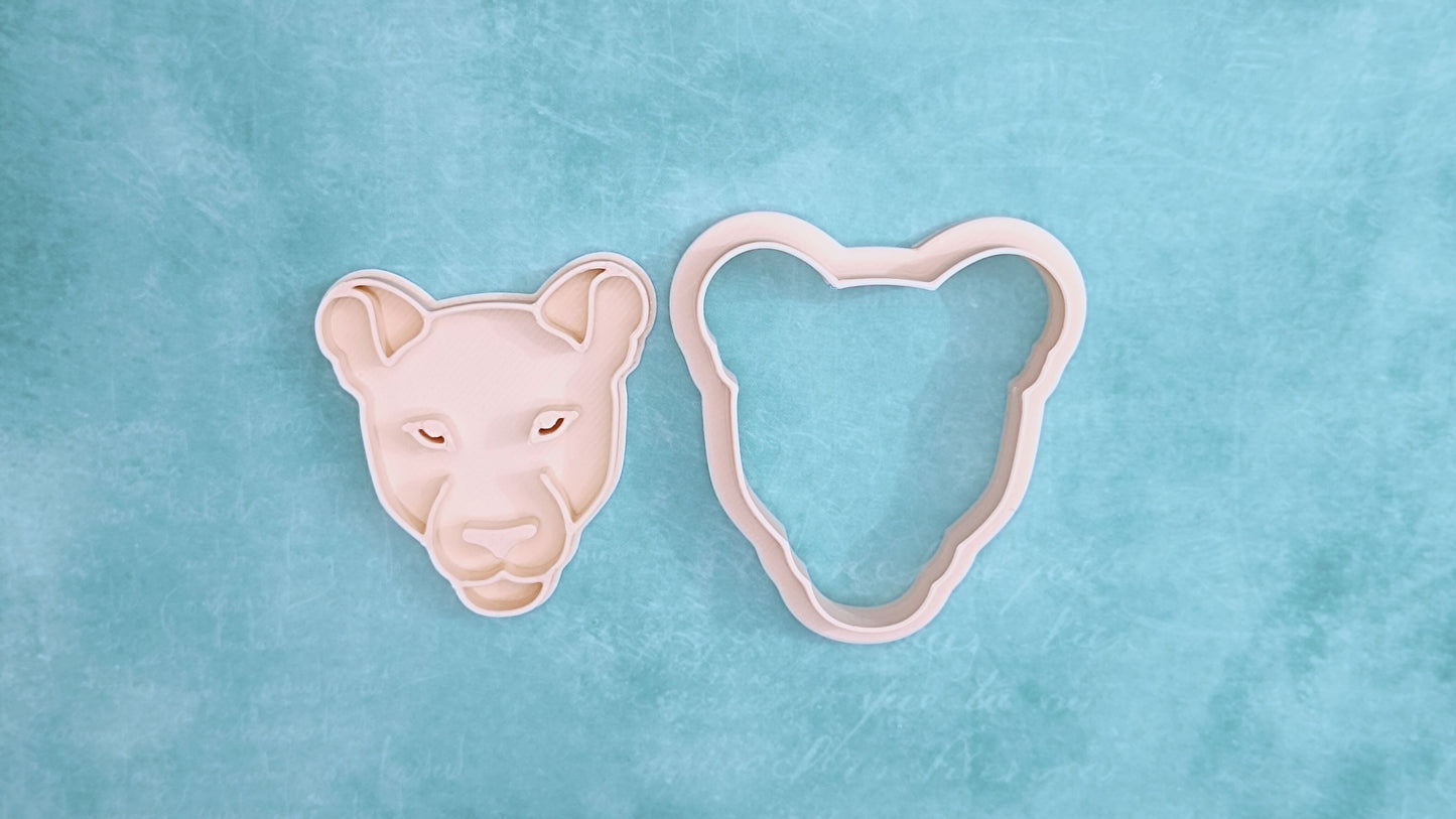 Lioness, head - cookie cutter set