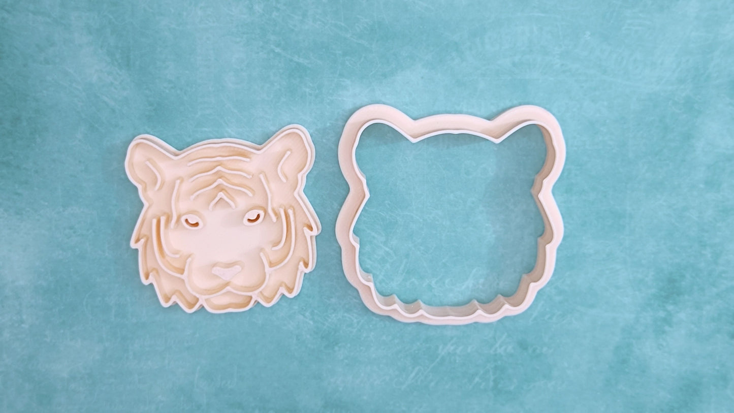 Tiger, head - cookie cutter set