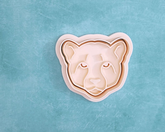 Cheetah, head - cookie cutter set