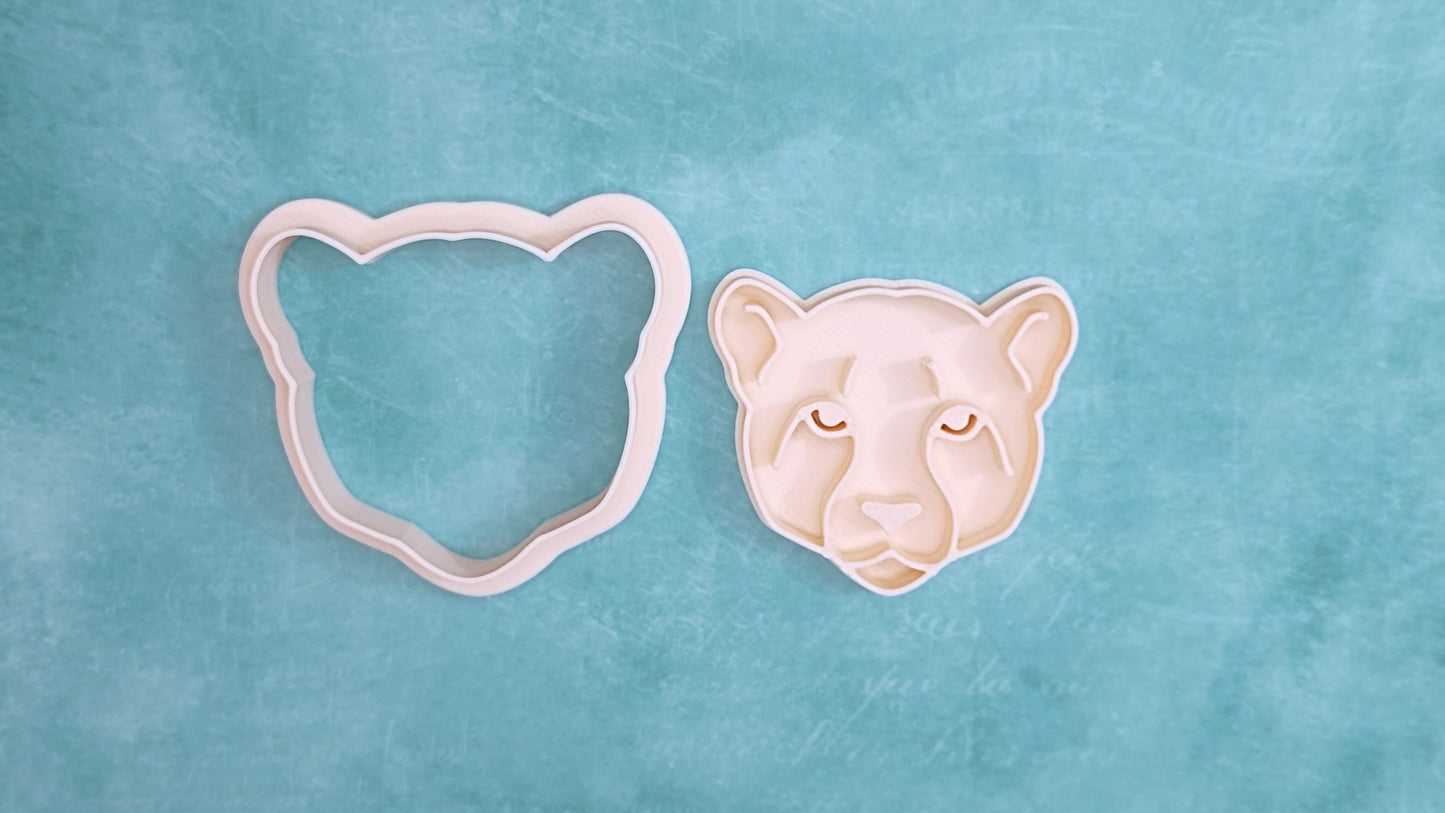 Cheetah, head - cookie cutter set