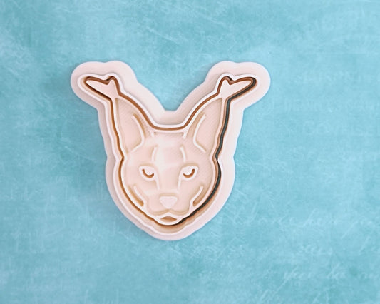 Caracal, head - cookie cutetr set