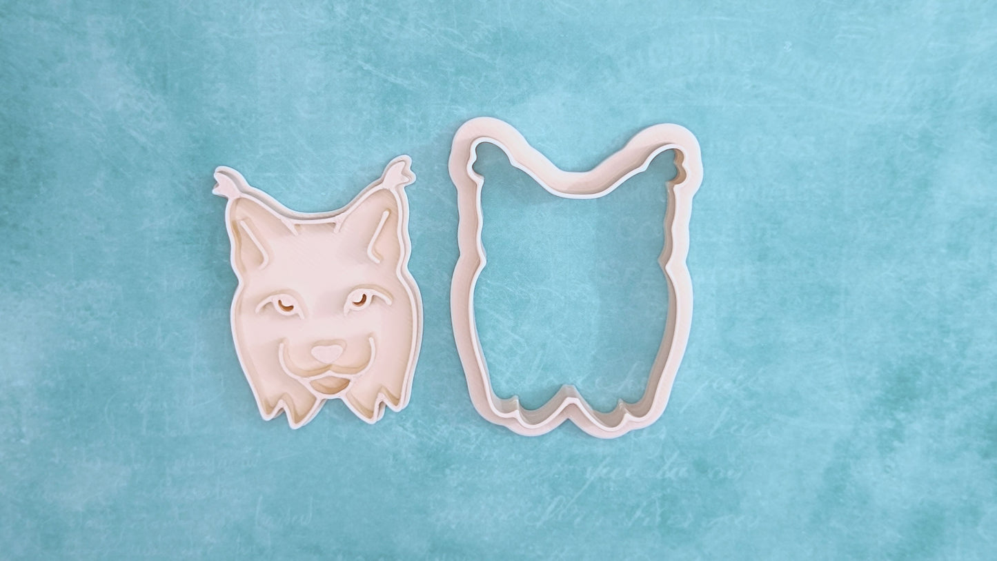 Lynx, head - cookie cutter set