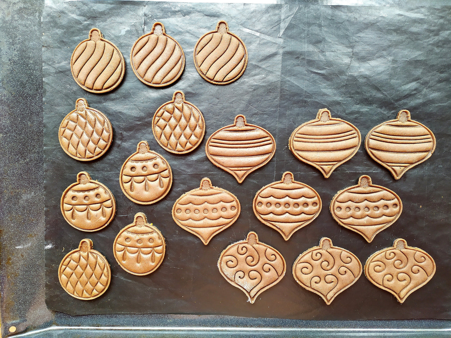 Pointed christmas ornaments - cookie cutter set