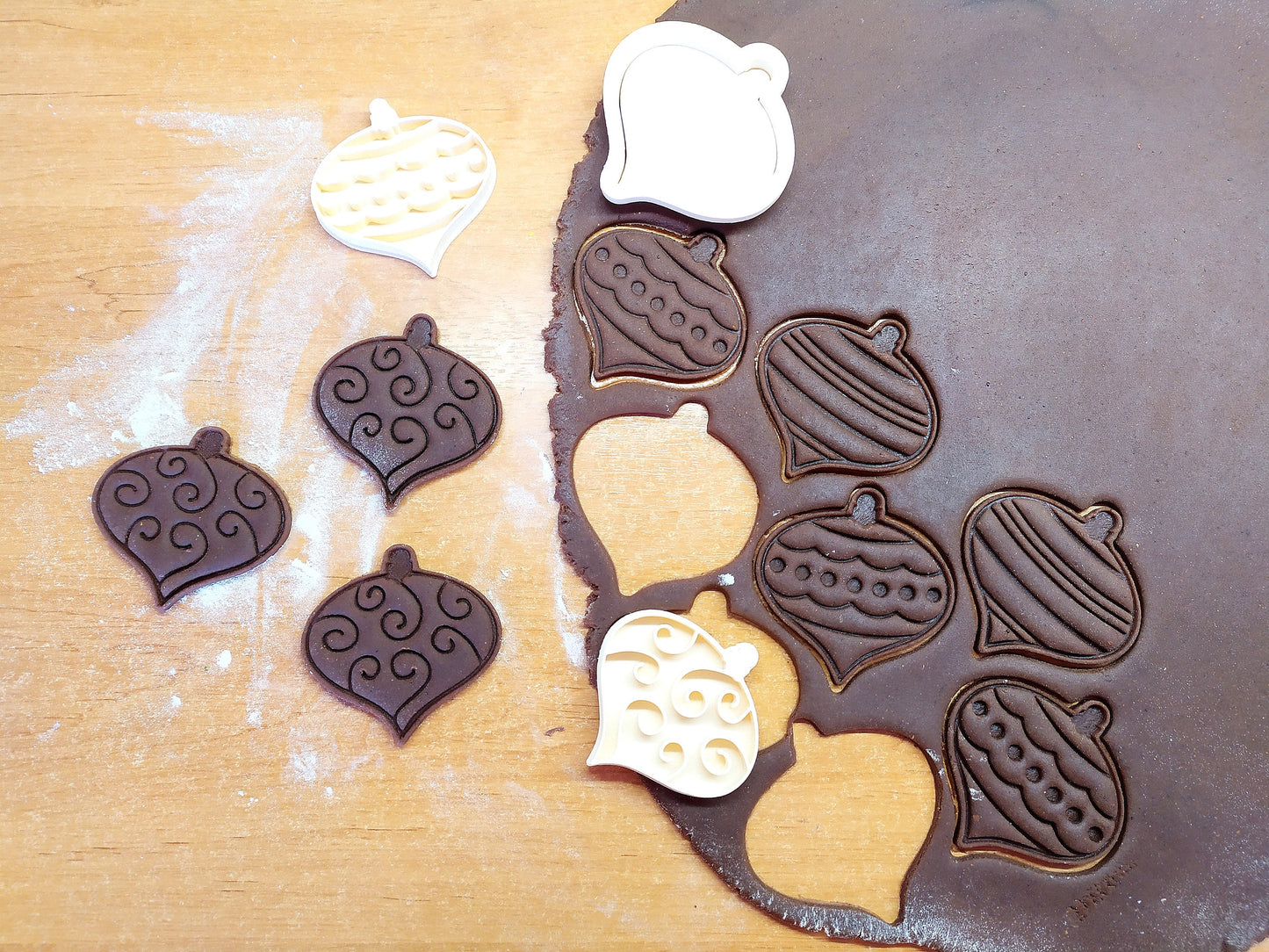 Pointed christmas ornaments - cookie cutter set