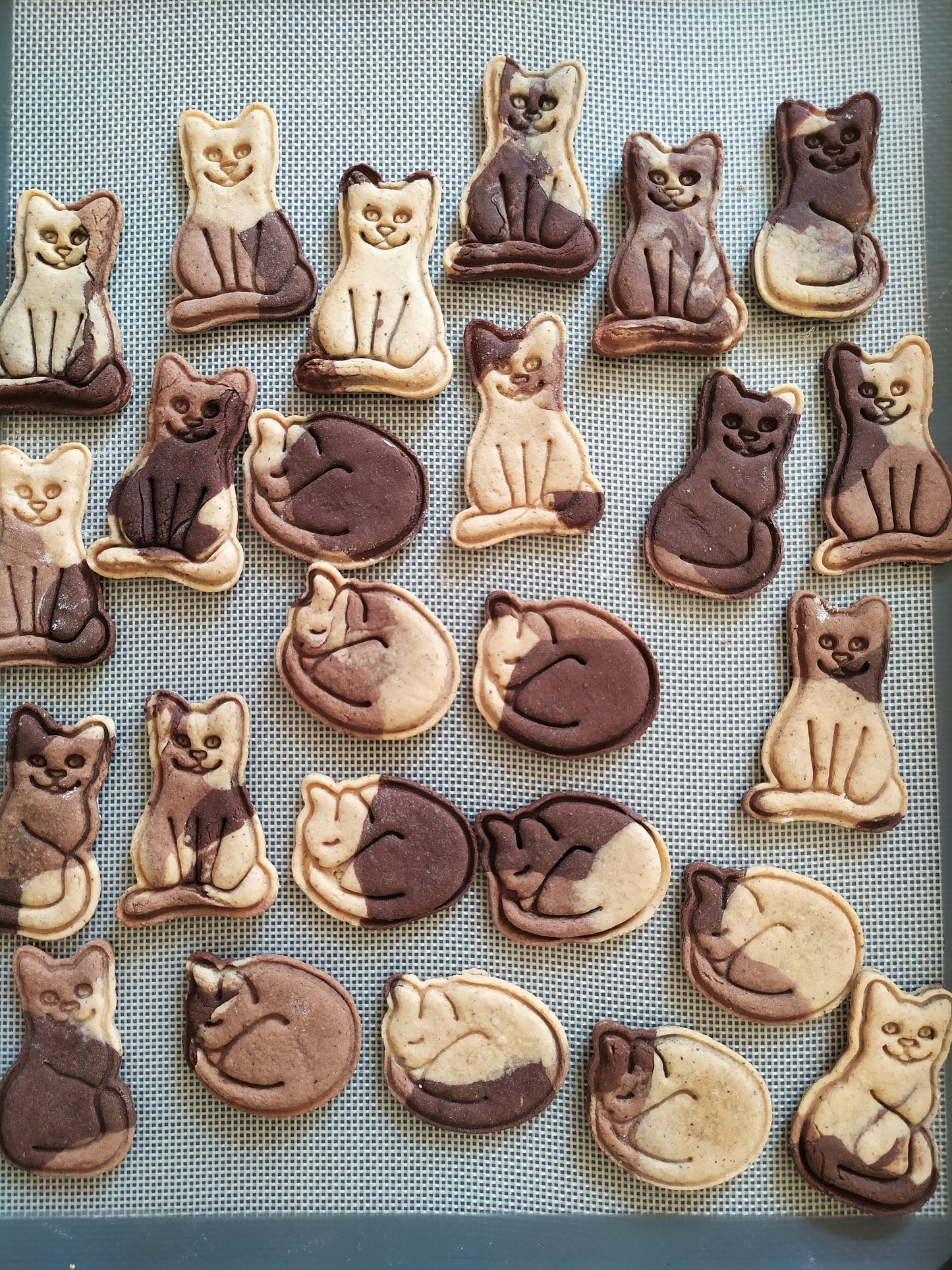 Turned cat - cookie cutter set
