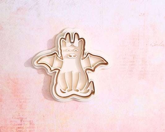 Cat in costume, demon  - cookie cutter set