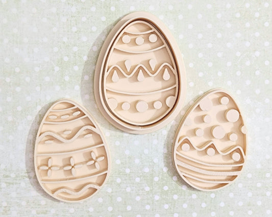 Decorated eggs - cookie cutter set