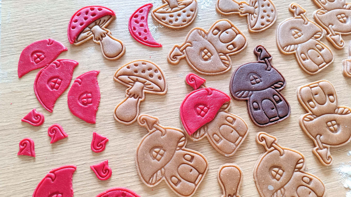 Mushroom house - cookie cutter set