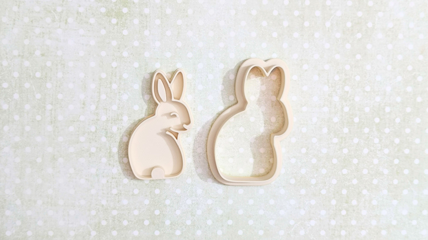 Turned bunny - cookie cutter set