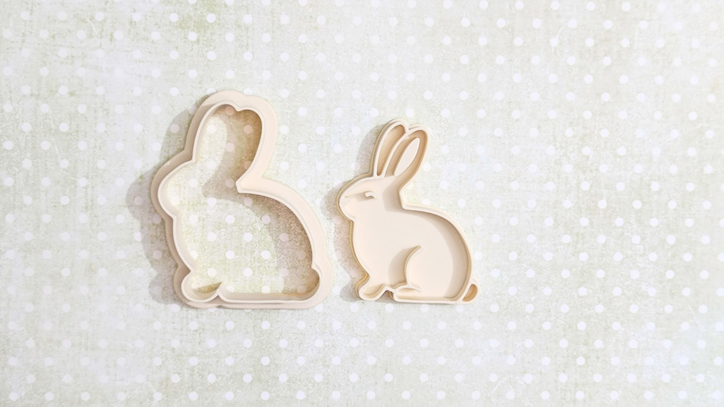 Sitting bunny - cookie cutter set