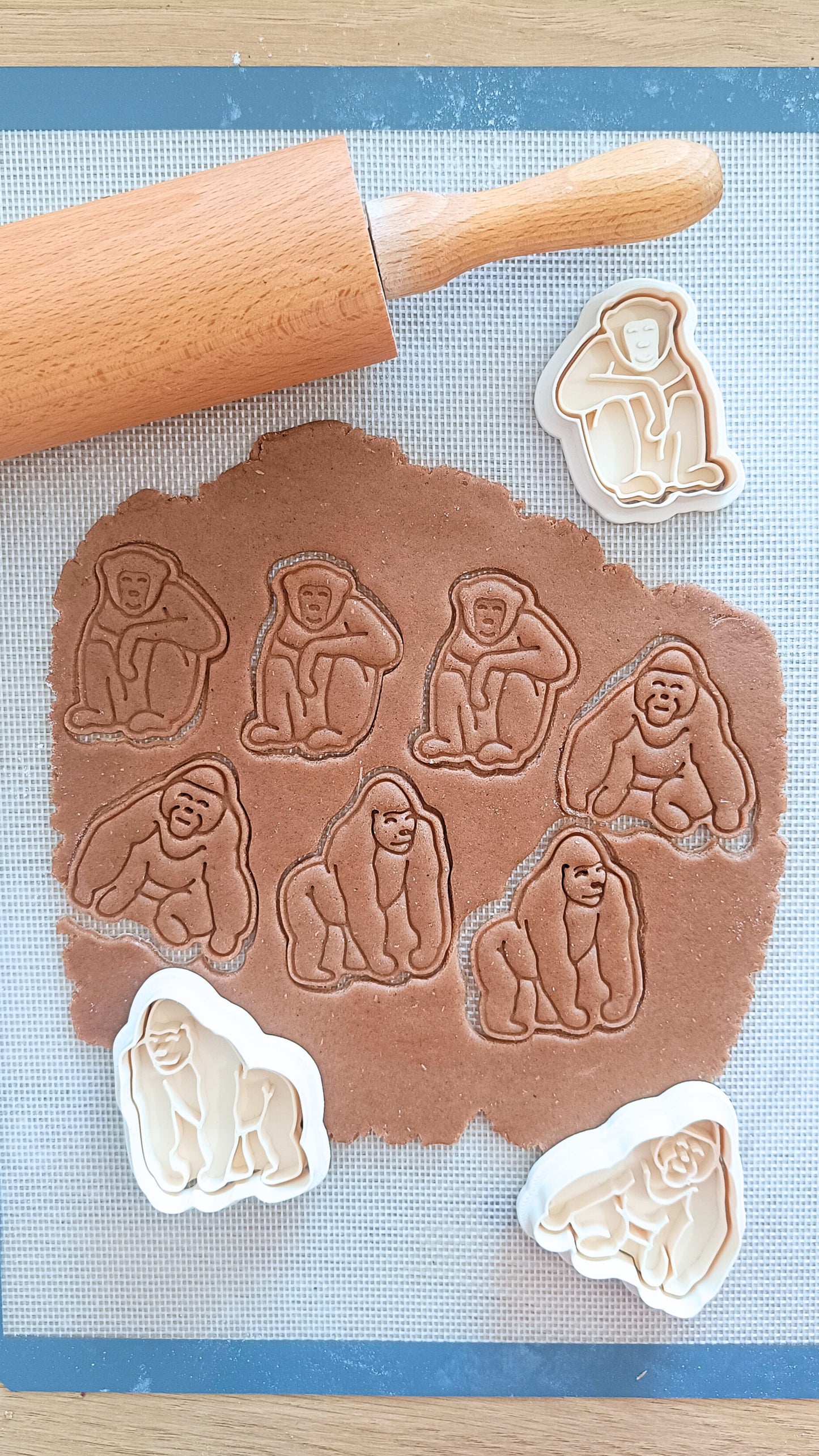 Gorilla - cookie cutter set