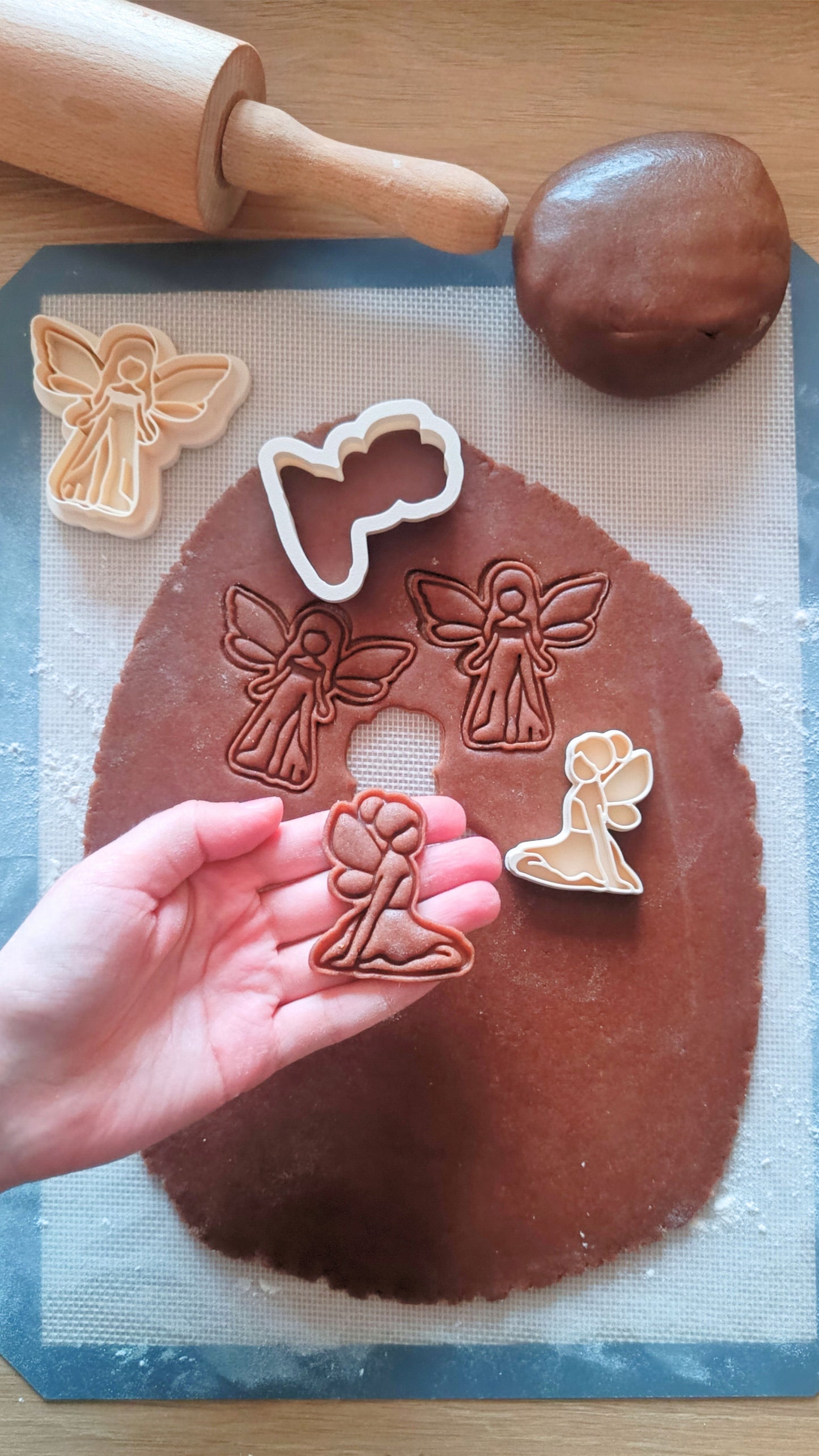 Fairy, sitting - cookie cutter set