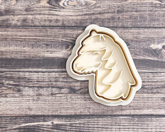Icelandic horse head v1- cookie cutter set