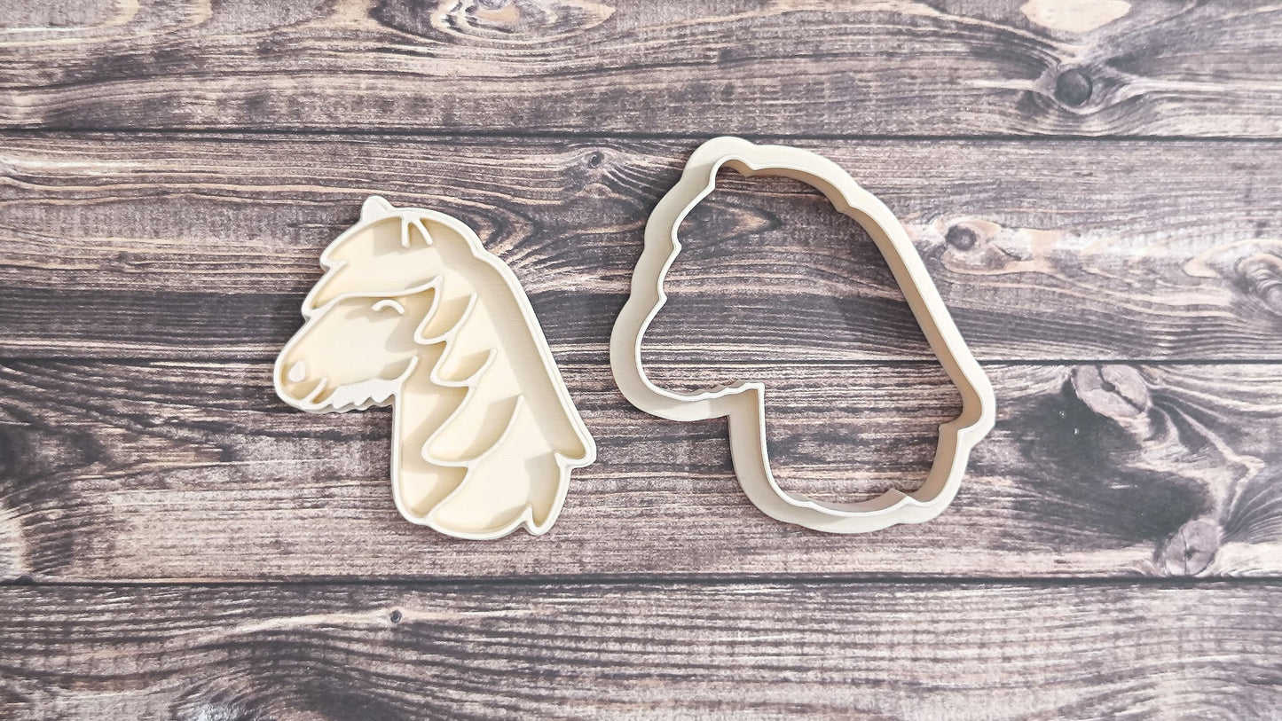 Icelandic horse head v1- cookie cutter set
