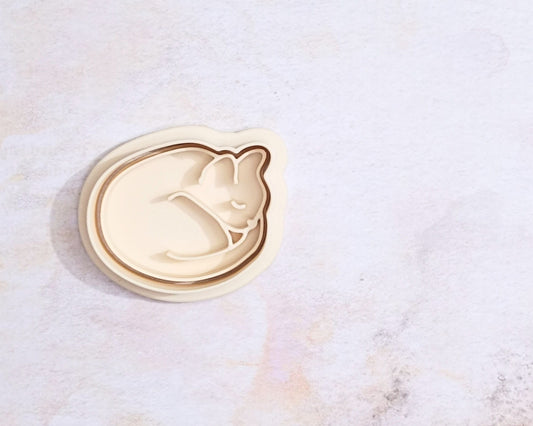 Sleeping cat - cookie cutter set