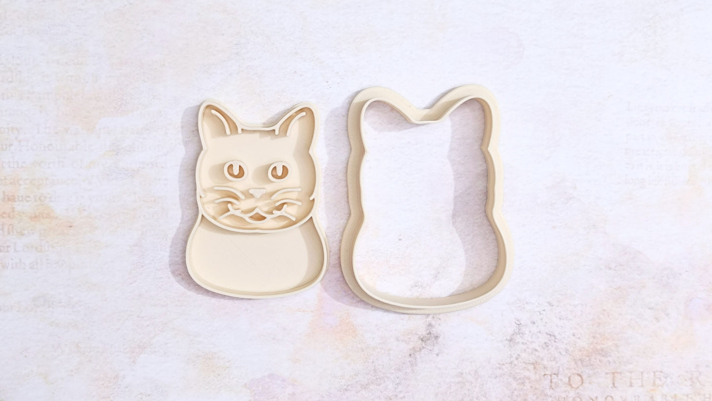 British Shorthair Cat - cookie cutter set