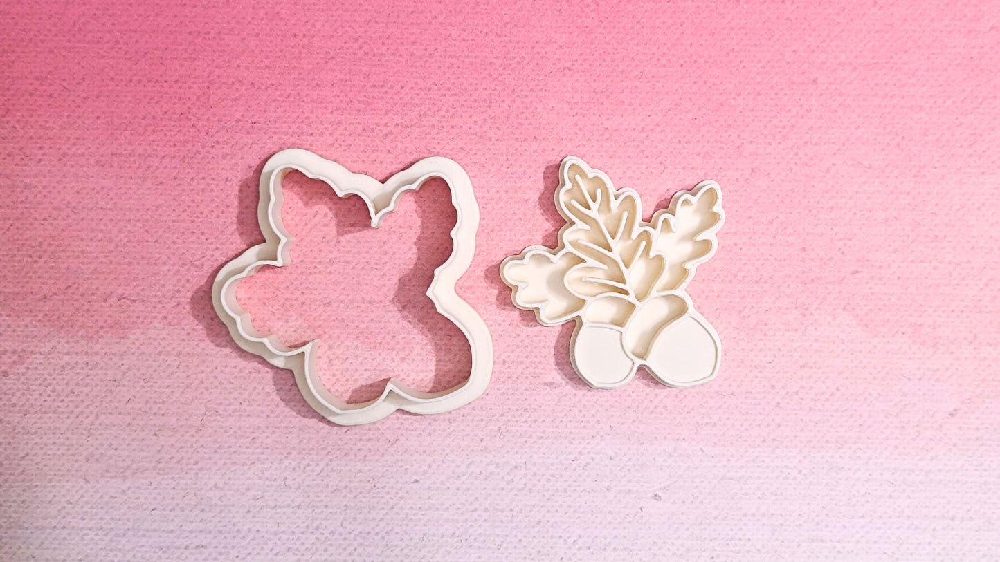 Branch with acorns - cookie cutter set
