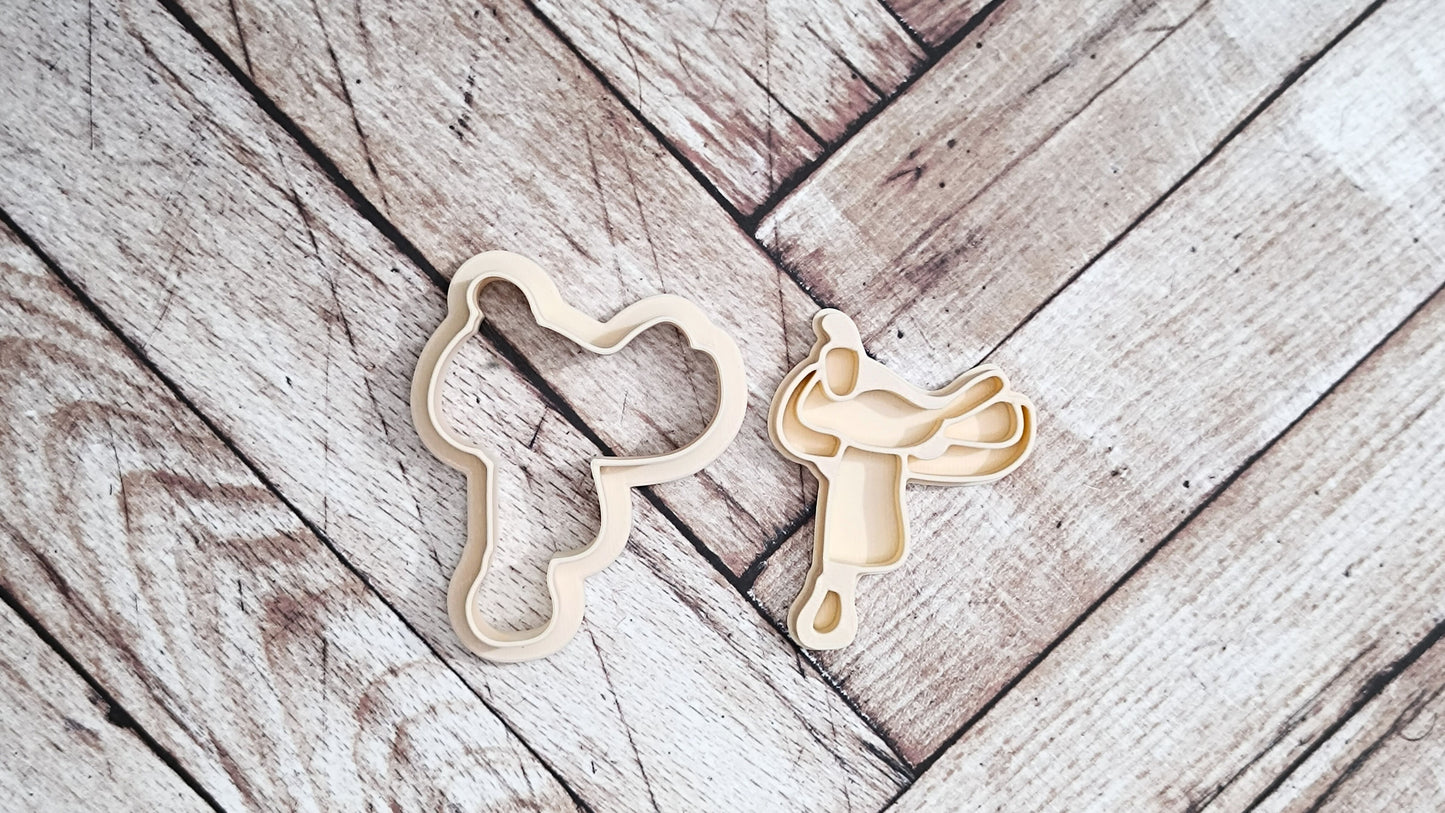 Wester saddle - cookie cutter set